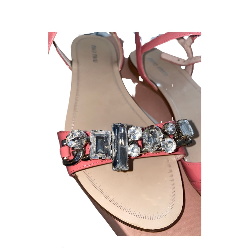 MIU MIU Jewel Sandals Size 38